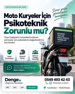 Moto kuryeler için psikoteknik zorunlu mu