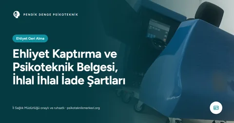 Ehliyet Kaptırma ve Psikoteknik Belgesi, İhlal İhlal İade Şartları
