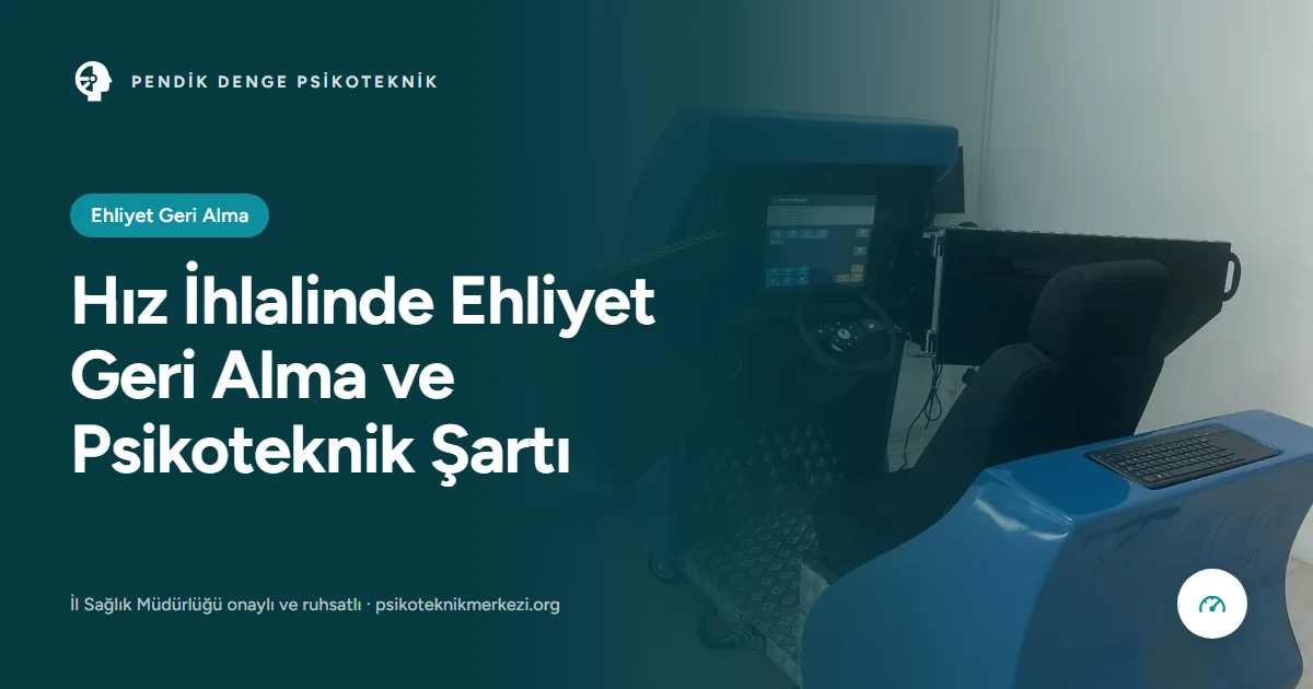 Hız İhlalinde Ehliyet Geri Alma ve Psikoteknik Şartı - Pendik Denge Psikoteknik Merkezi