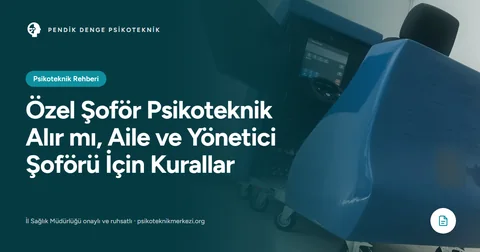 Özel Şoför Psikoteknik Alır mı, Aile ve Yönetici Şoförü İçin Kurallar