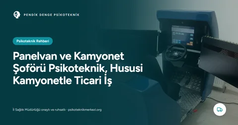 Panelvan ve Kamyonet Şoförü Psikoteknik, Hususi Kamyonetle Ticari İş