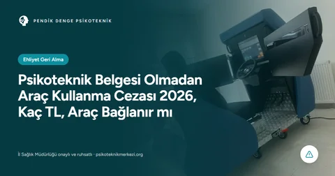 Psikoteknik Belgesi Olmadan Araç Kullanma Cezası 2026, Kaç TL, Araç Bağlanır mı