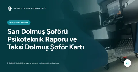 Sarı Dolmuş Şoförü Psikoteknik Raporu ve Taksi Dolmuş Şoför Kartı