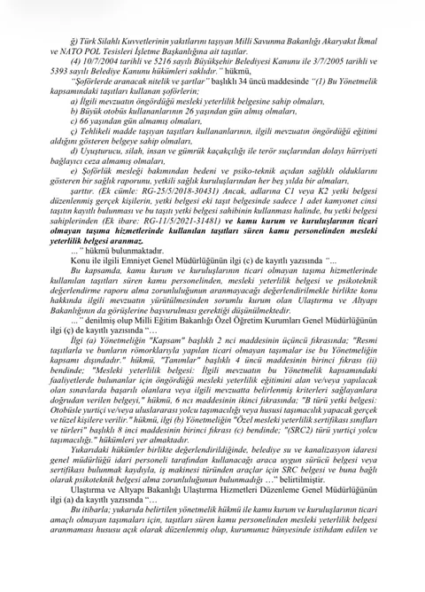 Kamu Personeli için SRC ve Psikoteknik Belgesi Görüşü - sayfa 2