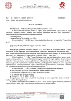 Moto Kuryelerden Psiko-Teknik Raporu Geçici Olarak Aranmamasına Dair Yazı - T.C. Ulaştırma ve Altyapı Bakanlığı Ulaştırma Hizmetleri Düzenleme Genel Müdürlüğü